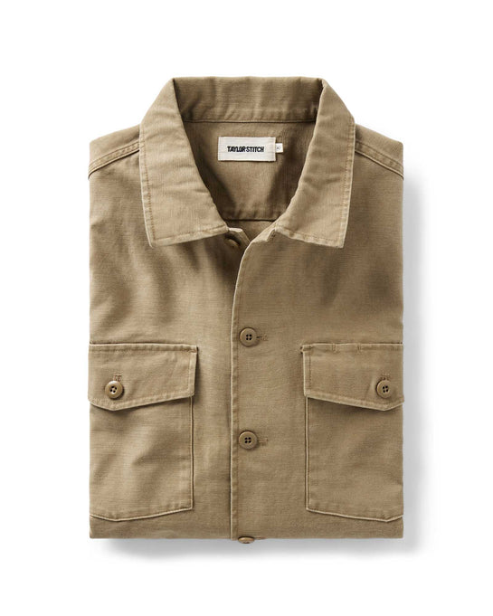 The Surplus Shirt in Field Khaki Reverse Sateen