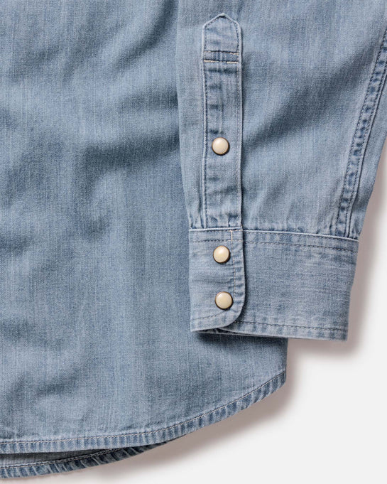 The Glacier Shirt in Washed Indigo Selvedge Denim