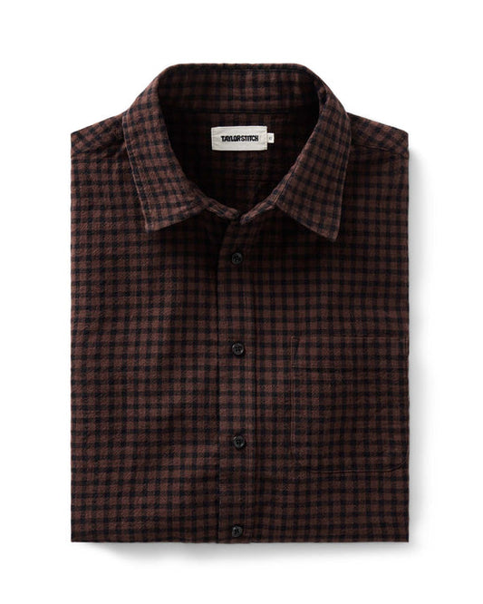 The California Shirt in Black Cherry Gingham
